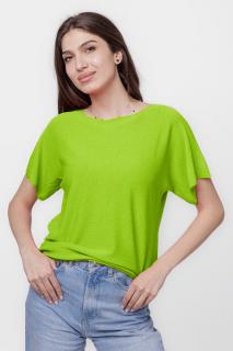 Bluza versatila cu maneca scurta, verde deschis