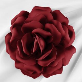 Brosa floare bordo cu diametru de 15 cm, cu clips pentru par
