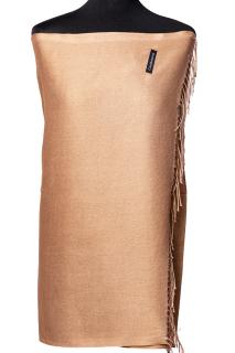 Esarfa cashmere cu fir din lurex, doua fete uni, capucino si bej
