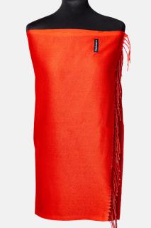 Esarfa cashmere cu fir din lurex, doua fete uni, rosu si bordo