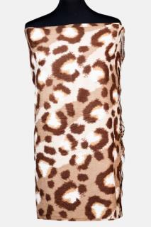 Esarfa cashmere model animal print cu nuante de maron si bej