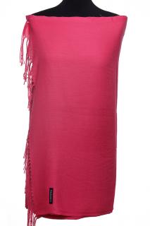 Esarfa dreptunghiulara fucsia din material gros tip cashmere