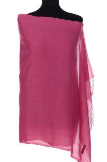 Esarfa fucsia din cashmere subtire dreptunghiulara