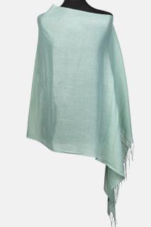 Esarfa verde menta din cashmere subtire dreptunghiulara