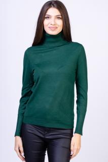 Helanca pulover cu guler inalt, cu cashmere, verde gucci