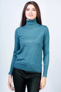 Helanca pulover, masura mare, cu cashmere, albastru turcoaz