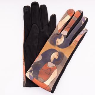 Manusi dama, textil cu imprimeu dupa    Woman dressing her hair   a lui Picasso