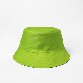 Palarie unisex cu doua fete verde praz si negru, din bumbac