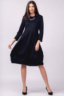 Rochie lalea bleumarin inchis, din bumbac