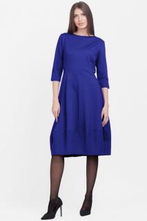 Rochie lalea din jerseu de vascoza, albastru royal