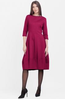 Rochie lalea din jerseu de vascoza, fucsia inchis