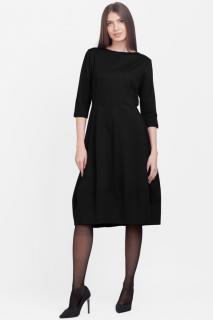 Rochie lalea din jerseu de vascoza, neagra