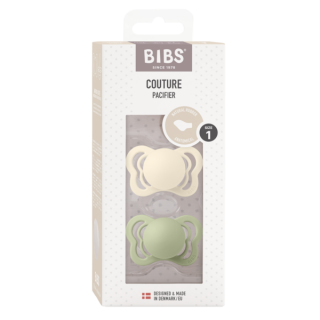 2 Pack Bibs Supreme Anatomic Ivory   Sage 1 (0-6 luni)