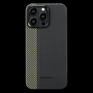 Husa MagEZ 4 Pitaka 600D , Aramida iPhone 15 Pro Overture MagSafe
