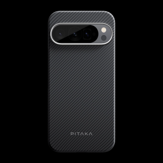 Husa MagEZ 5 Pitaka, Aramida 600D Google 9 Pro XL, Negru Gri, MagSafe, Ultra Slim