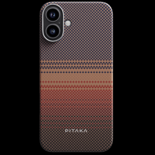 Husa MagEZ 5 Pitaka Sunset, Aramida iPhone 16, MagSafe, Ultra Slim