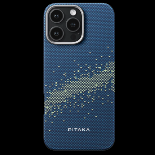Husa MagEZ 5 Starpeak Milky Way, Aramida iPhone 16 Pro, Albastru, MagSafe, Ultra Slim