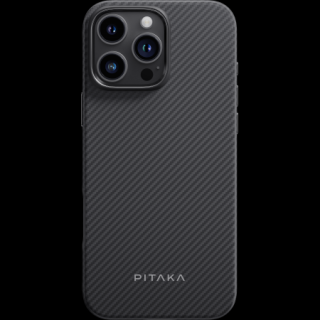 Husa MagEZ Pro 5 Pitaka 600D, Aramida iPhone 16 Pro, Military-Grade, Negru Gri