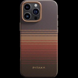 Husa MagEZ Pro 5 Pitaka Sunset 600D, Aramida iPhone 16 Pro Max, Military-Grade