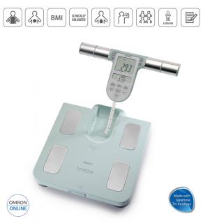OMRON BF511 (Body Fat monitor), Analizor corporal si cantar electronic, analiza cu 8 SENZORI (turcoaz   albstru)