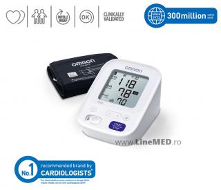 OMRON M3 (HEM-7154-E) - Tensiometru de brat, validat clinic, 2 utilizatori, manseta Easy Cuff