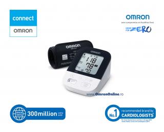 OMRON M4 Intelli IT cu Bluetooth - Tensiometru de brat, manseta inteligenta Intelli Cuff, transfer date Omron Connect, validat clinic