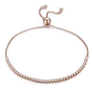 Bratara din argint Tennis Star Rose Gold