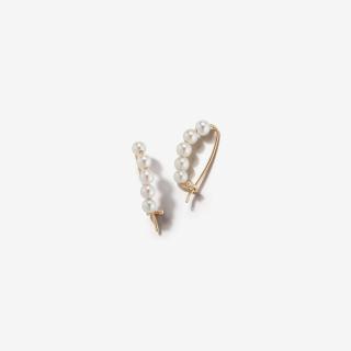 Cercei argint cu perle naturale de cultura small gold. Perola Collection