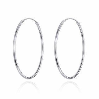 Cercei din argint Medium Round Hoop