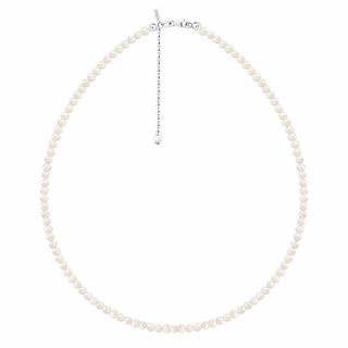 Colier Argint cu perle naturale de cultura Small Pearl String Argintiu