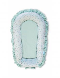 Baby Nest Premium din Bumbac, model fundita menta