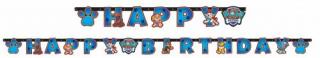 Banner litere Happy Birthday Patrula Catelusilor 237 cm