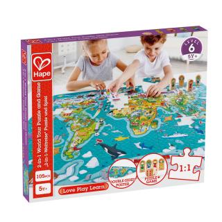 Hape Puzzle 2 In 1 Turul Lumii