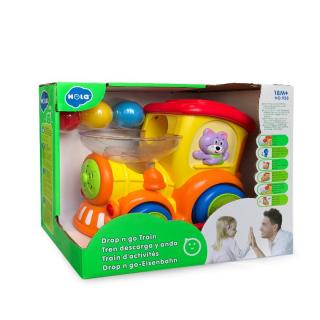 Hola Toys - Locomotiva cu bile cu sunete si lumini