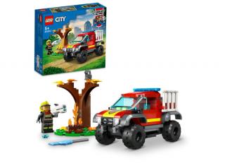 LEGO City: Masina de pompieri 4 x 4 5 ani+, 97 piese
