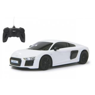 Masina cu telecomanda Audi R8 alb cu scara 1:24