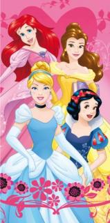 Prosop de plaja din bumbac, 140 x 70 cm cu imprimeu Printese Disney