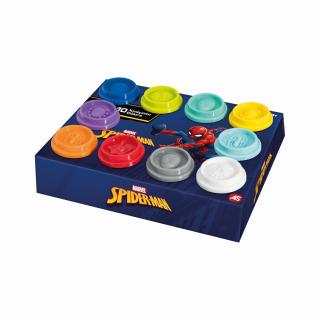 Set 10 borcanase de plastilina spiderman in ambalaj de carton