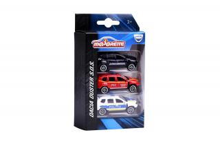 Set 3 masinute de metal Dacia Duster Majorette, 7.5 cm