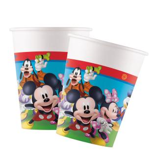 Set 8 pahare din carton Mickey Mouse si Casa Distractiei , 8.7 cm