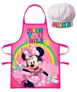 Set sort si boneta de bucatarie pentru copii Minnie Mouse