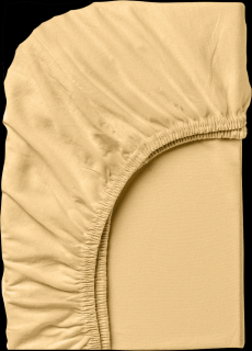 Cearceaf de pat cu elastic, jersey bumbac 100%, Dilios, Galben