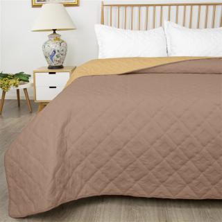Cuvertura de pat reversibila, Dilios, Arena, 160x220 - beige orchid