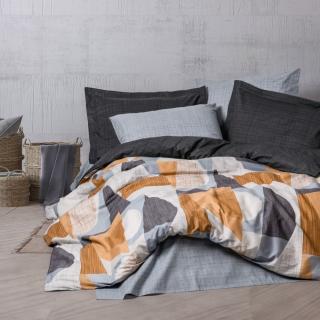 Lenjerie de pat ranforce, doua persoane, bumbac 100%, Cotton Box, Giorno - Grey