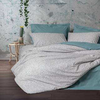 Lenjerie de pat ranforce, doua persoane, bumbac 100%, Cotton Box, June - Mint