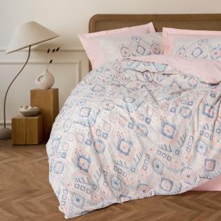 Lenjerie de pat ranforce, doua persoane, bumbac 100%, Cotton Box, Mosola - Salmon
