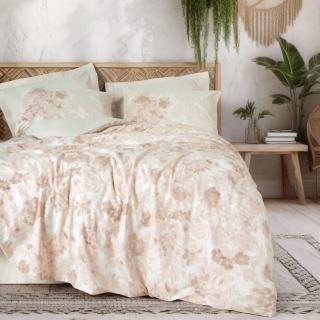 Lenjerie de pat ranforce, doua persoane, bumbac 100%, Cotton Box, Vestige - Beige
