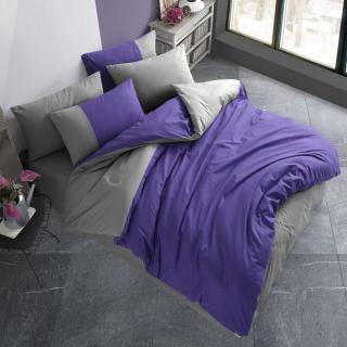 Lenjerie pat dublu, poplin, Hobby, Diamond - Purple