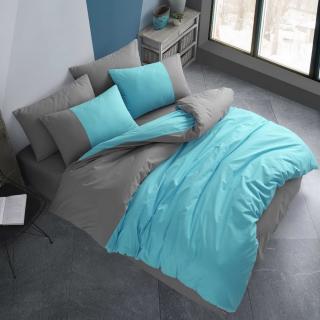 Lenjerie pat dublu, poplin, Hobby, Diamond - Turquoise