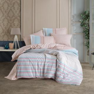 Lenjerie pat dublu, poplin, Hobby, Trella - Turquoise
